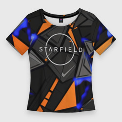 Женская футболка 3D Slim Starfield logo abstract