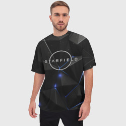 Мужская футболка oversize 3D Starfield black stars - фото 2