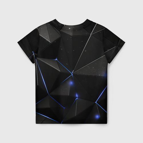 Детская футболка 3D с принтом Starfield black stars, вид сзади #1