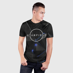 Мужская футболка 3D Slim Starfield black stars - фото 2
