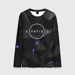 Мужской лонгслив 3D Starfield black stars