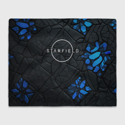 Плед 3D Starfield logo black blue style