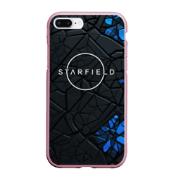 Чехол для iPhone 7Plus/8 Plus матовый Starfield logo black blue style