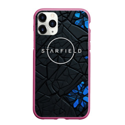 Чехол для iPhone 11 Pro Max матовый Starfield logo black blue style