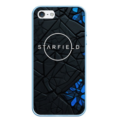 Чехол для iPhone 5/5S матовый Starfield logo black blue style