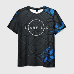 Starfield logo black blue style – Футболка с принтом купить со скидкой в -26%