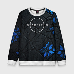 Детский свитшот 3D Starfield logo black blue style