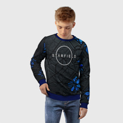 Детский свитшот 3D Starfield logo black blue style - фото 2