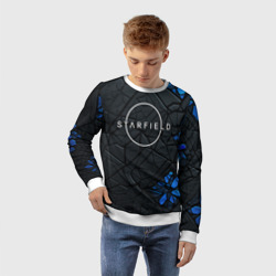 Детский свитшот 3D Starfield logo black blue style - фото 2