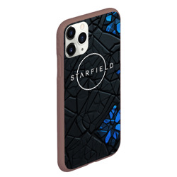 Чехол для iPhone 11 Pro Max матовый Starfield logo black blue style - фото 2