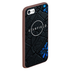 Чехол для iPhone 5/5S матовый Starfield logo black blue style - фото 2