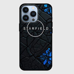 Чехол для iPhone 13 Pro Starfield logo black blue style