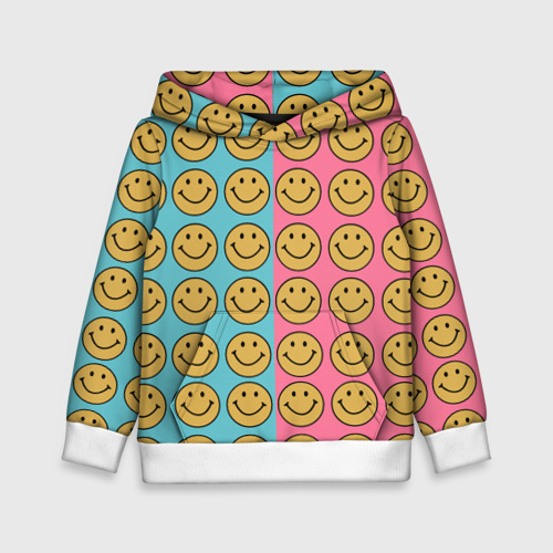 Детская толстовка 3D Smiley, цвет белый