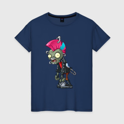 Женская футболка хлопок PvZ Зомби панк