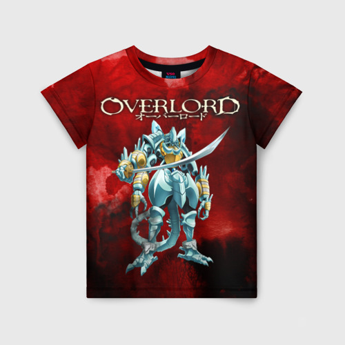 Детская футболка 3D с принтом Аниме Overlord Кацит, вид спереди #2