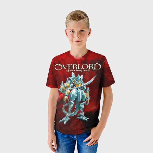 Детская футболка 3D с принтом Аниме Overlord Кацит, фото на моделе #1