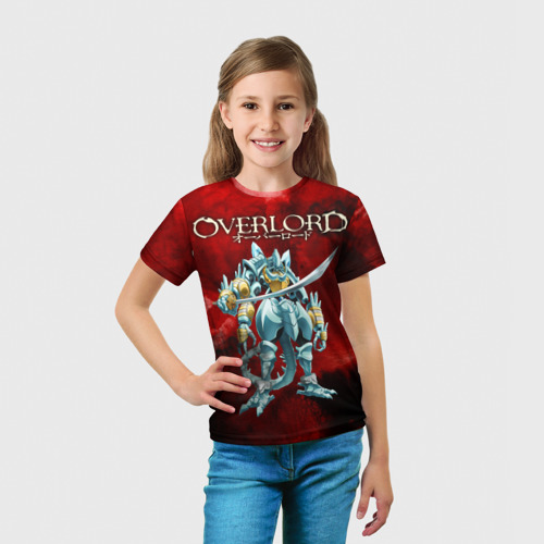 Детская футболка 3D с принтом Аниме Overlord Кацит, вид сбоку #3
