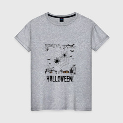 Женская футболка хлопок Хэллоуин в конце октября