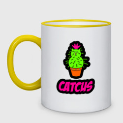 Кружка двухцветная Catcus