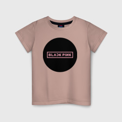 Детская футболка хлопок Black pink - logotype - group - South Korea