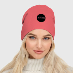 Женская шапка демисезонная Black pink - logotype - group - South Korea - фото 2