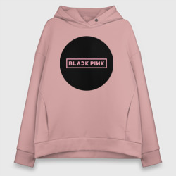 Black pink - logotype - group - South Korea – Худи оверсайз из хлопка с принтом купить со скидкой в -20%