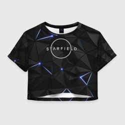 Женская футболка Crop-top 3D Stafield logo black