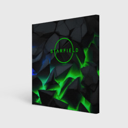 Холст квадратный Stafield logo green fire