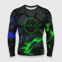 Мужской рашгард 3D Stafield logo green fire