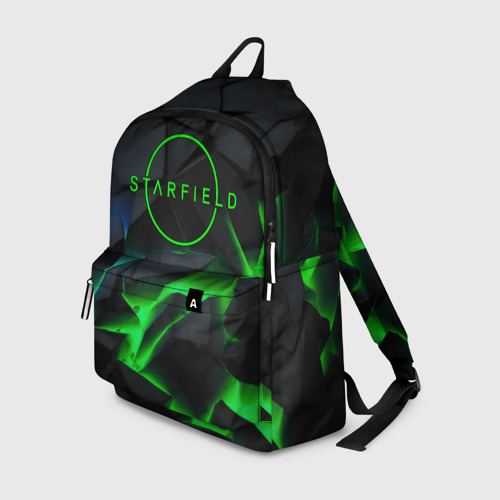 Рюкзак с принтом Stafield logo green fire, вид спереди №1