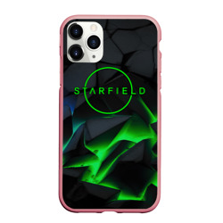 Чехол для iPhone 11 Pro Max матовый Stafield logo green fire