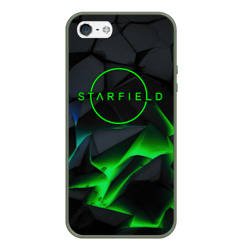 Чехол для iPhone 5/5S матовый Stafield logo green fire