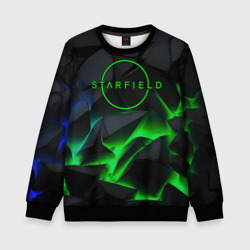 Детский свитшот 3D Stafield logo green fire