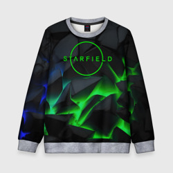 Детский свитшот 3D Stafield logo green fire