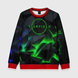 Детский свитшот 3D Stafield logo green fire