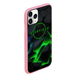 Чехол для iPhone 11 Pro Max матовый Stafield logo green fire - фото 2