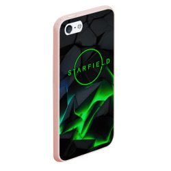 Чехол для iPhone 5/5S матовый Stafield logo green fire - фото 2