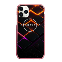 Чехол для iPhone 11 Pro Max матовый Starfield logo orange abstract