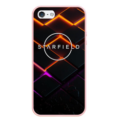 Чехол для iPhone 5/5S матовый Starfield logo orange abstract