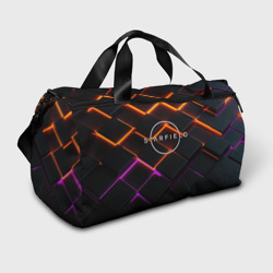 Сумка спортивная 3D Starfield logo orange abstract