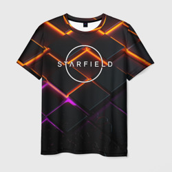 Starfield logo orange abstract – Футболка с принтом купить со скидкой в -26%