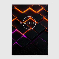 Постер Starfield logo orange abstract