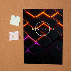 Постер Starfield logo orange abstract - фото 2