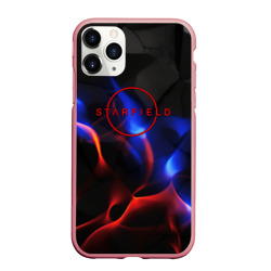 Чехол для iPhone 11 Pro матовый Starfield red logo 