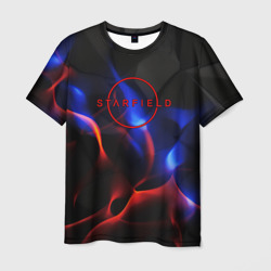 Мужская футболка 3D Starfield red logo 