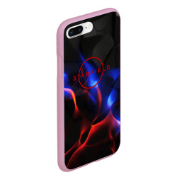 Чехол для iPhone 7Plus/8 Plus матовый Starfield red logo  - фото 2