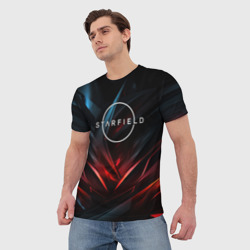 Мужская футболка 3D Starfield  abstract logo - фото 2
