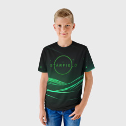 Детская футболка 3D Starfield green logo - фото 2