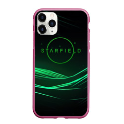 Чехол для iPhone 11 Pro матовый Starfield green logo