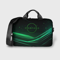 Сумка для ноутбука 3D Starfield green logo